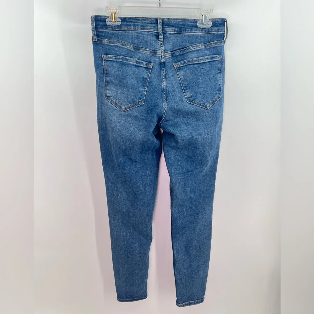 Old Navy Mid Wash High Waisted Rockstar Super Skinny Jeans Size 10 Ten - Picture 4 of 9